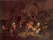 Ostade, Adriaen van Villagers Merrymaking at an Inn Spain oil painting reproduction